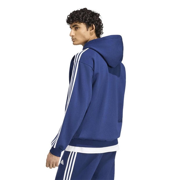 Navy/White - adidas - Essentials Fleece Tapered Cuff 3-Stripes Joggers