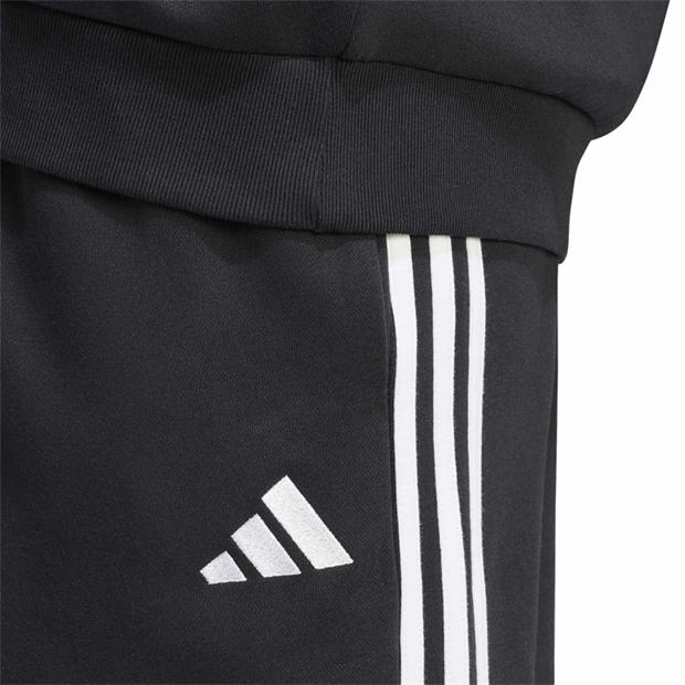 Black/White - adidas - Essentials Fleece Tapered Cuff 3-Stripes Joggers