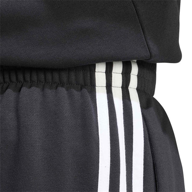 Black/White - adidas - Essentials Fleece Tapered Cuff 3-Stripes Joggers