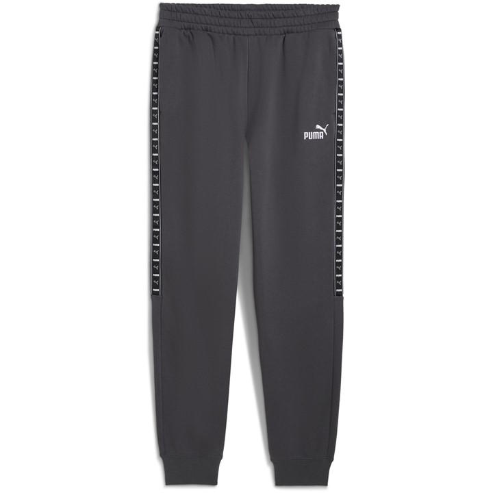 Puma Men's Grey Tape Closed Hem Fleece Joggers in Size L, Sports Direct