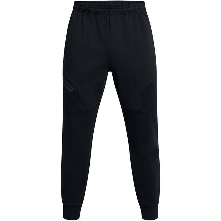 Under Armour Men's Black Unstoppable Closed Hem Fleece Joggers in Size 2XL, Sports Direct