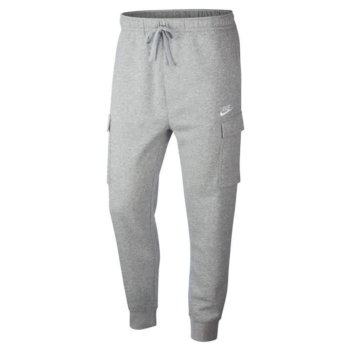 Nike Men's Grey Sportswear Club Fleece Cargo Pants in Size L, Sports Direct