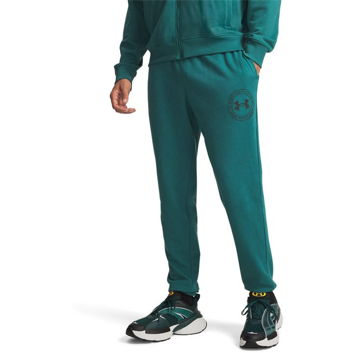 Under Armour Men' Green Closed Hem Fleece Joggers in Size S, Sports Direct
