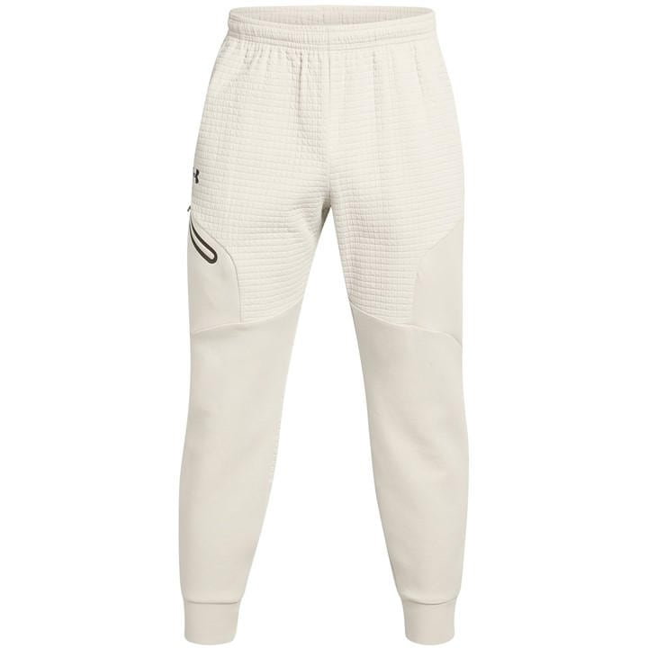 Under Armour Men' White Unstoppable Closed Hem Fleece Joggers in Size S, Sports Direct
