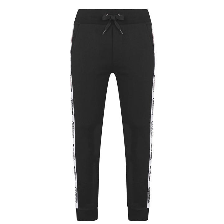 Moschino Men's Black Logo Tape Jogging Bottoms in Size XS, Sports Direct