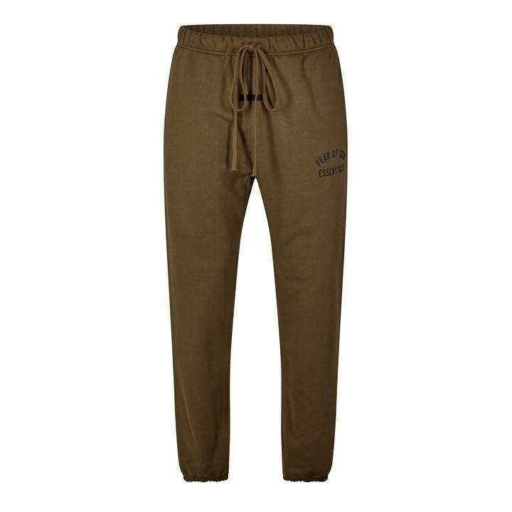 Fear Of God Essentials Men's Green Fleece Essential Sweatpants in Size 2XL, Sports Direct