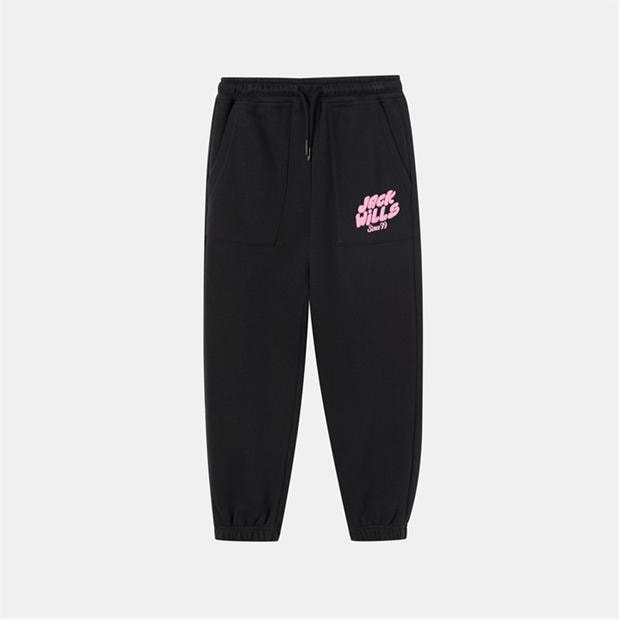Black/Pink - Jack Wills - Kids JW Loose Fit Closed Hem Fleece Joggers