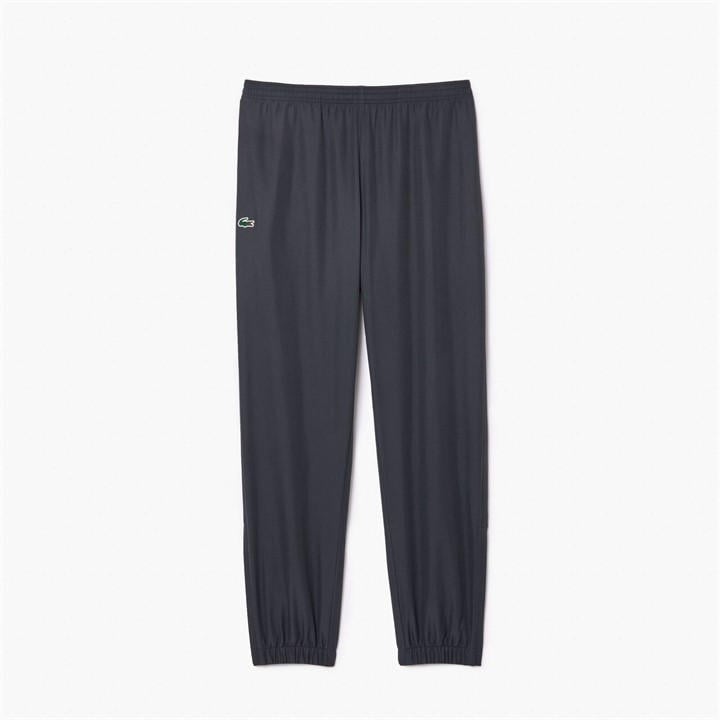 Lacoste Men' Grey Taffeta Closed Hem Tracksuit Bottoms in Size S, Sports Direct