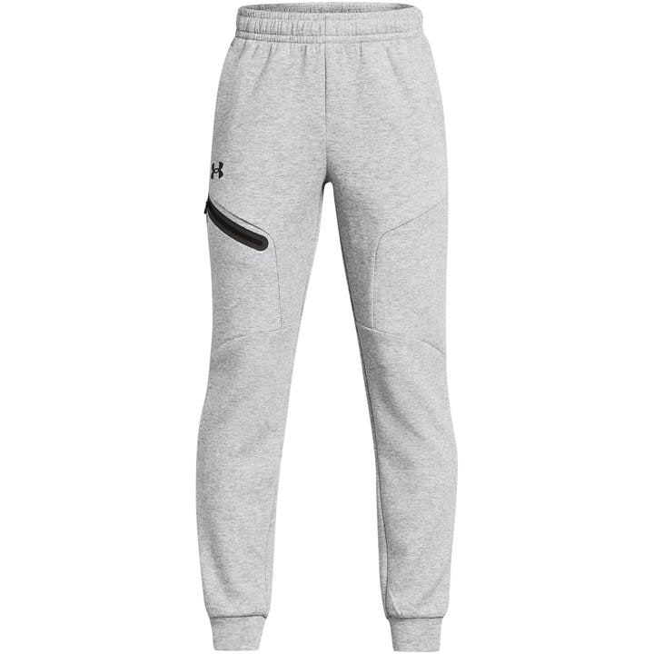 Under Armour Boys Grey Unstoppable Fleece Joggers in Size 9 - 10 Years, Sports Direct