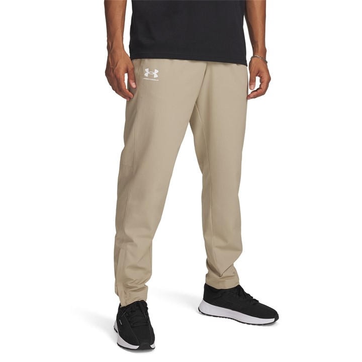 Under Armour Men' Beige Rival Woven Tracksuit Bottoms in Size S, Sports Direct