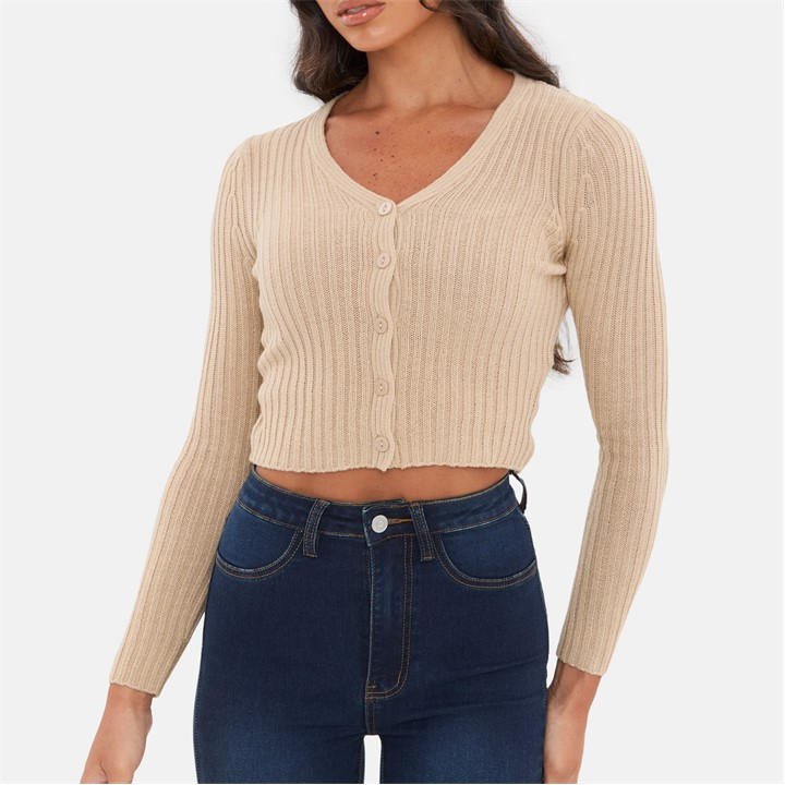 I Saw It First Women's Brown Fine Gauge Knit Cardigan in Size 10, Sports Direct