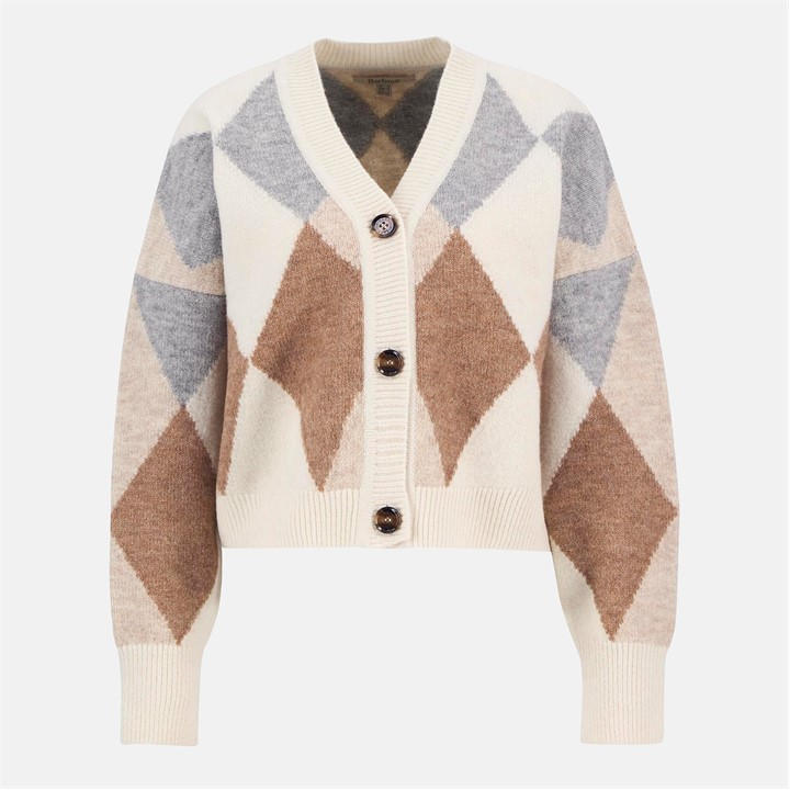 Barbour Women's Cream Silvia Cardigan in Size 16, Sports Direct