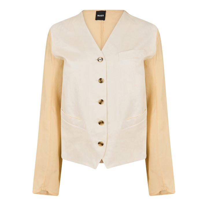 Boss Women's Yellow Jaleo Formal Jacket in Size 12, Sports Direct