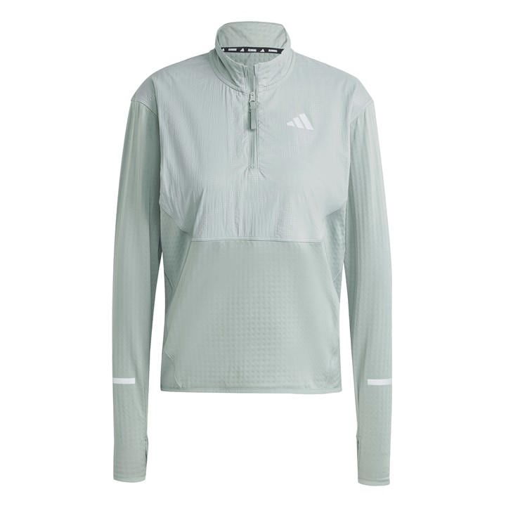 Adidas Women's Silver Ultimate High Visibility Half Zip Performance Tracksuit Top in Size XL, Sports Direct