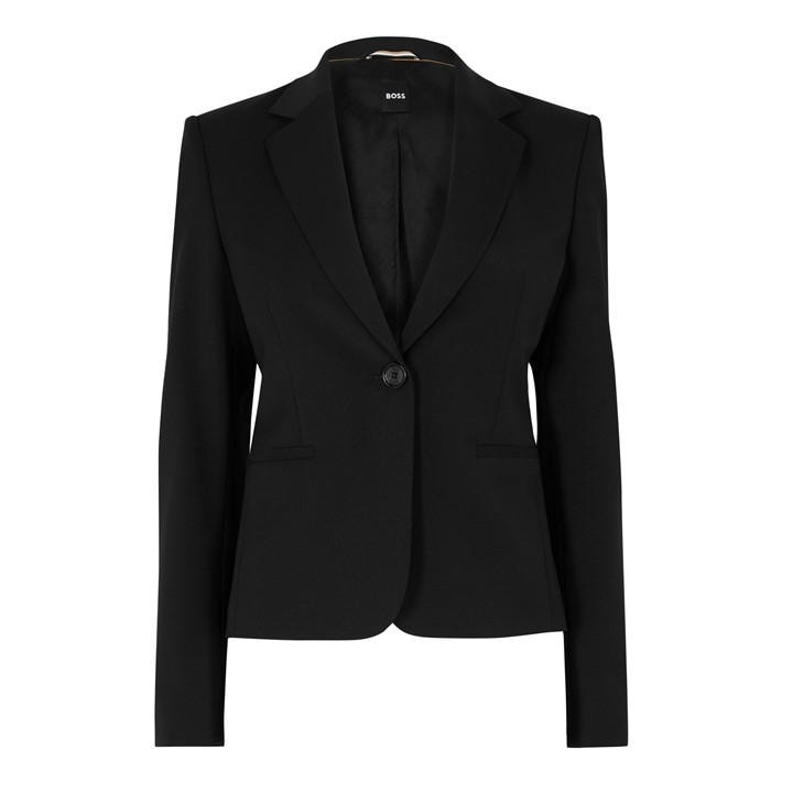 Boss Women's Black Jarua Formal Jacket in Size 8, Sports Direct