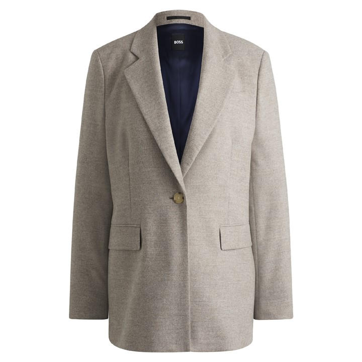 Boss Women's Grey Janka Formal Jacket in Size 16, Sports Direct