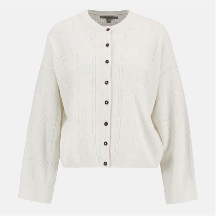 Barbour Women's Cream Blakely Cardigan in Size 12, Sports Direct