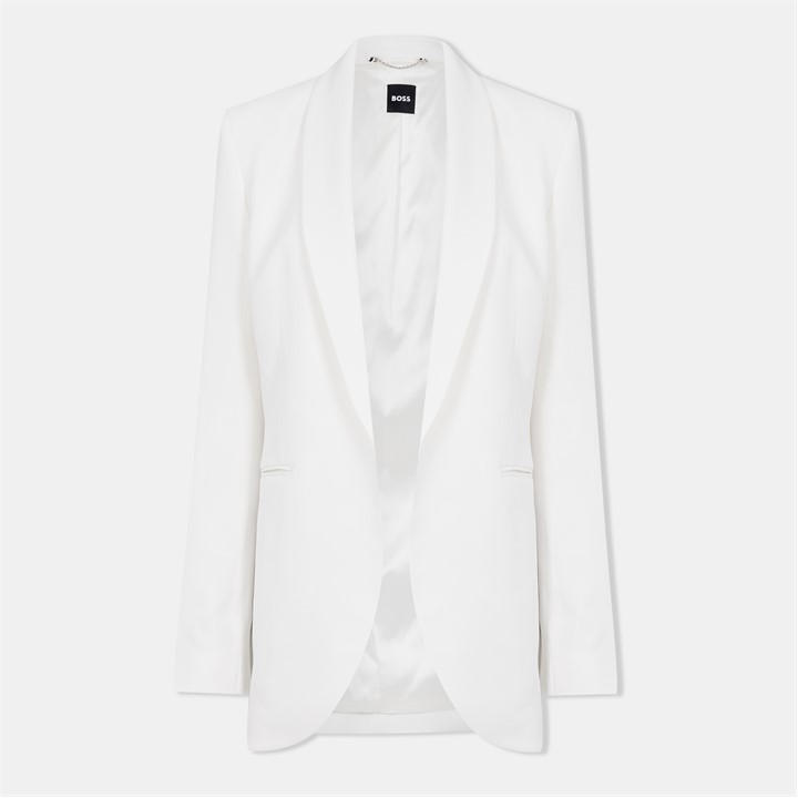 Boss Women's White Jirea Tailored Formal Jacket in Size 10, Sports Direct