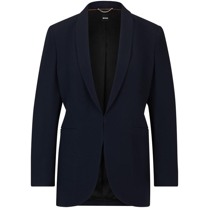 Boss Women's Blue Jirea Tailored Formal Jacket in Size 8, Sports Direct