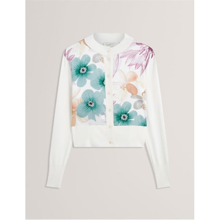 Ted Baker Women's White Woven Cardigan in Size 8, Sports Direct