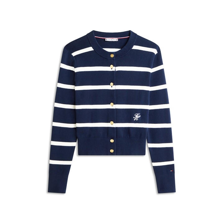 Tommy Hilfiger Women's Blue Cardigan in Size 14, Sports Direct