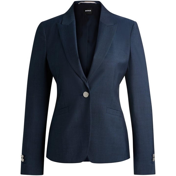 Boss Women's Blue Januri Formal Jacket in Size 12, Sports Direct