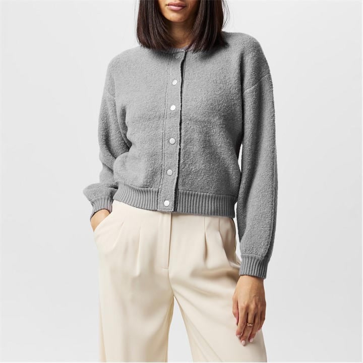 French Connection Women's Grey Melissa Knitted Cardigan in Size 16, Sports Direct