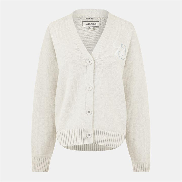 Jack Wills Women's V-Neck Cardigan Grey 14 (L) - Image 3