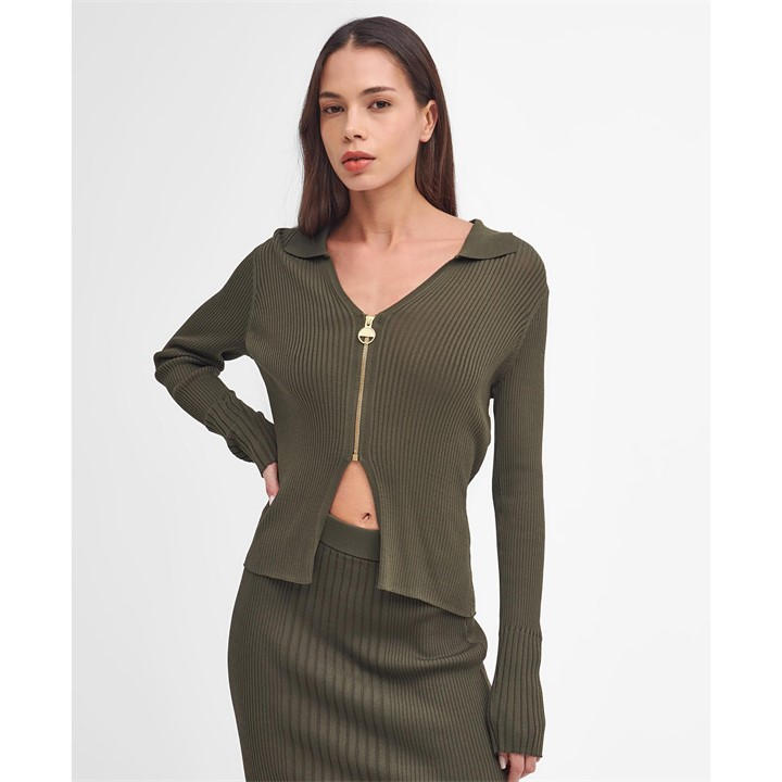 International  Women's  Mondale Zip-Up Cardigan, Football by Barbour  in Size 16, Sports Direct