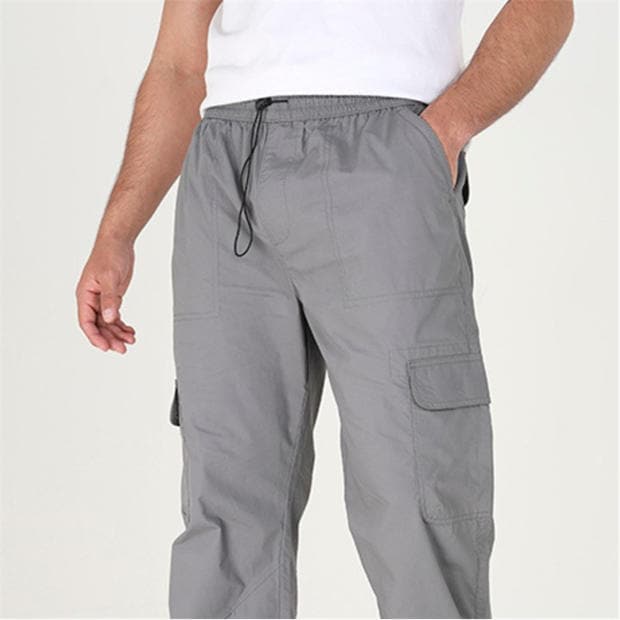 Dk Grey - Brave Soul - BS Mens Cotton Poplin Cargo Pant with Adjustable Hem