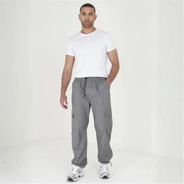 Dk Grey - Brave Soul - BS Mens Cotton Poplin Cargo Pant with Adjustable Hem