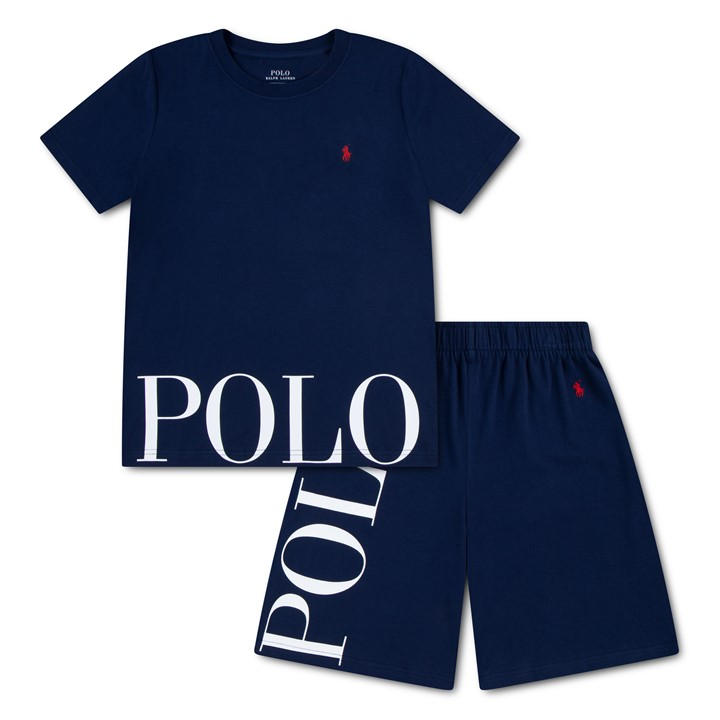 Polo Ralph Lauren Boys Blue Kids' Logo Lounge Set in Size 8 - 9 Years, Sports Direct