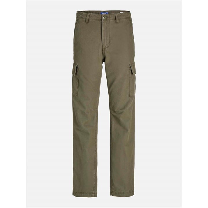 Jack And Jones Boys Green Kids' Kane Barkley Cargo Trousers in Size 11 - 12 Years, Sports Direct