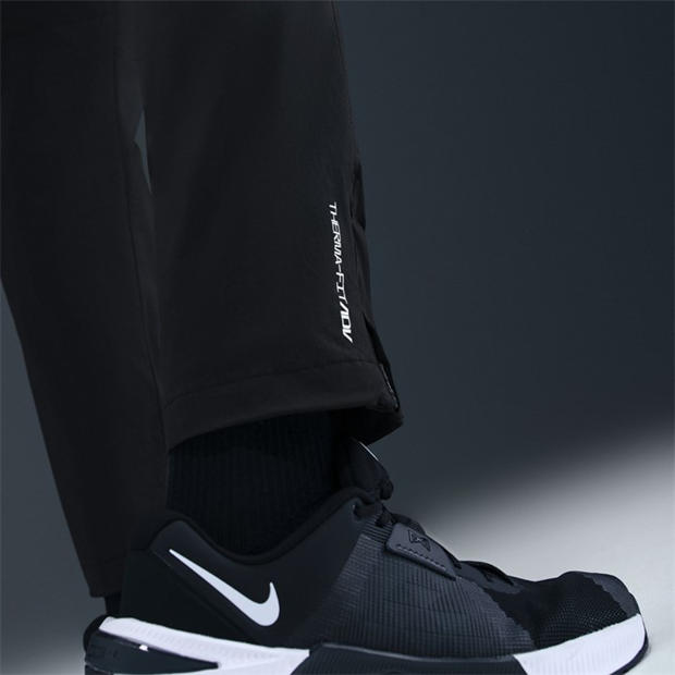 Black/White - Nike - Men's Pro Therma-Fit Training Tracksuit Bottoms