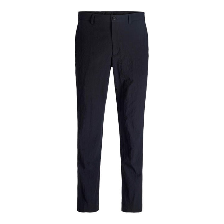 Jack And Jones Men' Blue Seersucker Cargo Trousers in Size S, Sports Direct