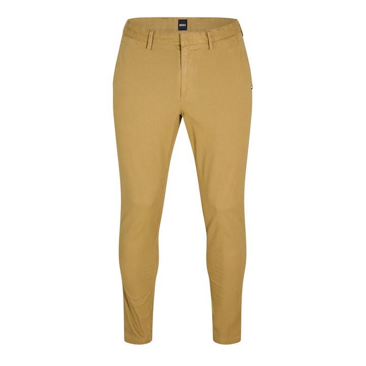 Boss Men's Beige Kaito3-D Straight Leg Trousers in Size 40, Sports Direct