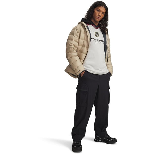 Black - Under Armour - Men's Unstoppable Textured Woven Cargo Tracksuit Bottoms