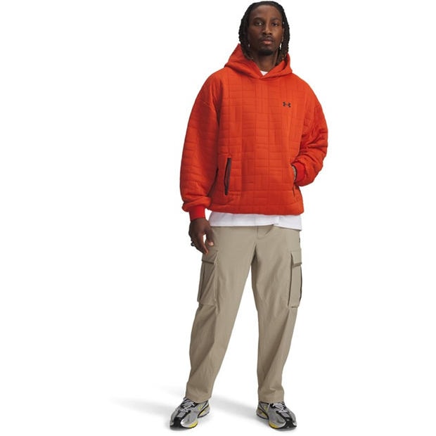 Brown - Under Armour - Men's Unstoppable Textured Woven Cargo Tracksuit Bottoms