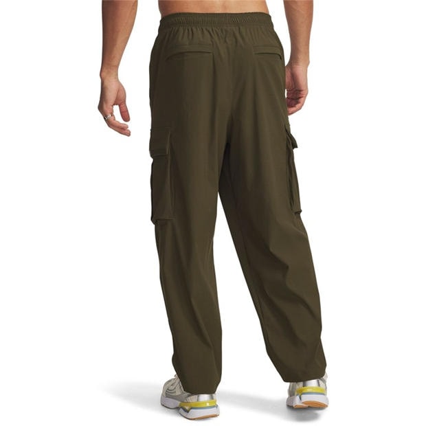 Green - Under Armour - Men's Unstoppable Textured Woven Cargo Tracksuit Bottoms