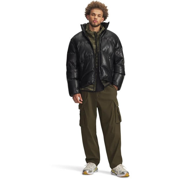 Green - Under Armour - Men's Unstoppable Textured Woven Cargo Tracksuit Bottoms