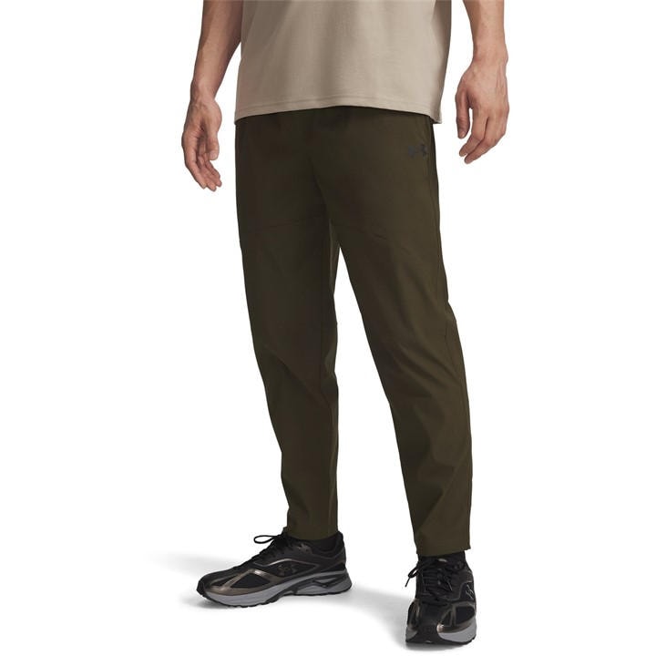 Under Armour Men's Green Unstoppable Woven Tapered Tracksuit Bottoms in Size 2XL, Sports Direct