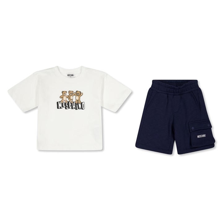 Moschino Boys  Kids' T-Shirt And Shorts Set in Size 3 - 4 Years, Sports Direct