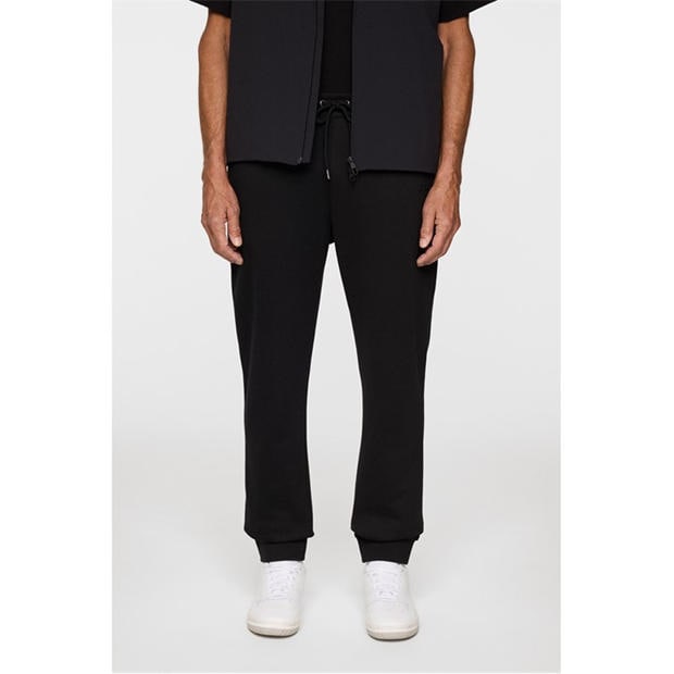 Black - J Lindeberg - Men's Alpha Open Hem Jersey Joggers
