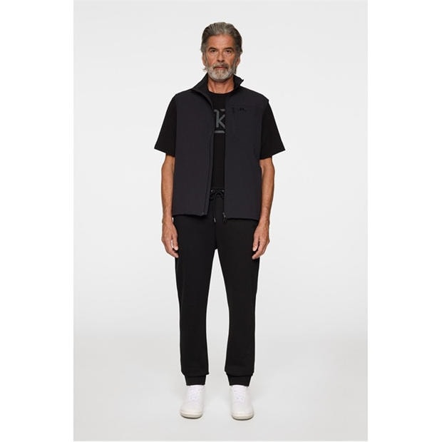 Black - J Lindeberg - Men's Alpha Open Hem Jersey Joggers