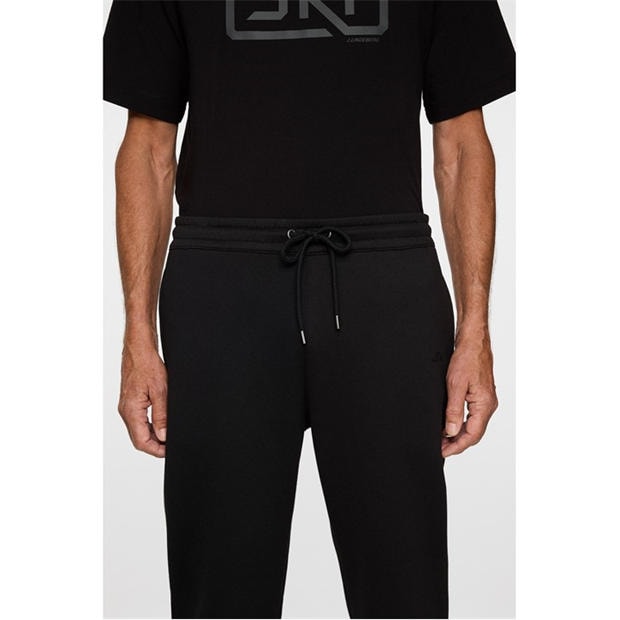 Black - J Lindeberg - Men's Alpha Open Hem Jersey Joggers