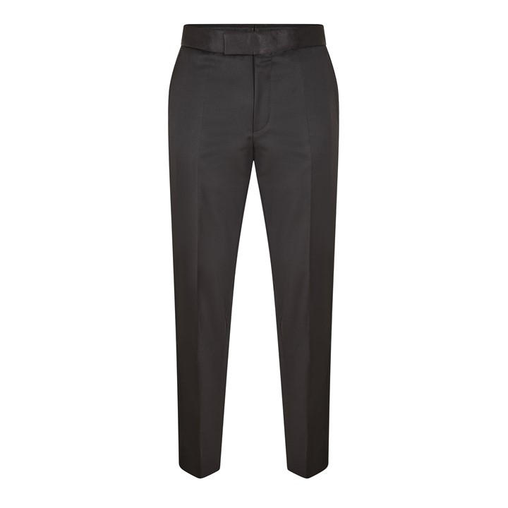 Boss Men's Black H Lenon Tux Straight Leg Trousers in Size 42, Sports Direct