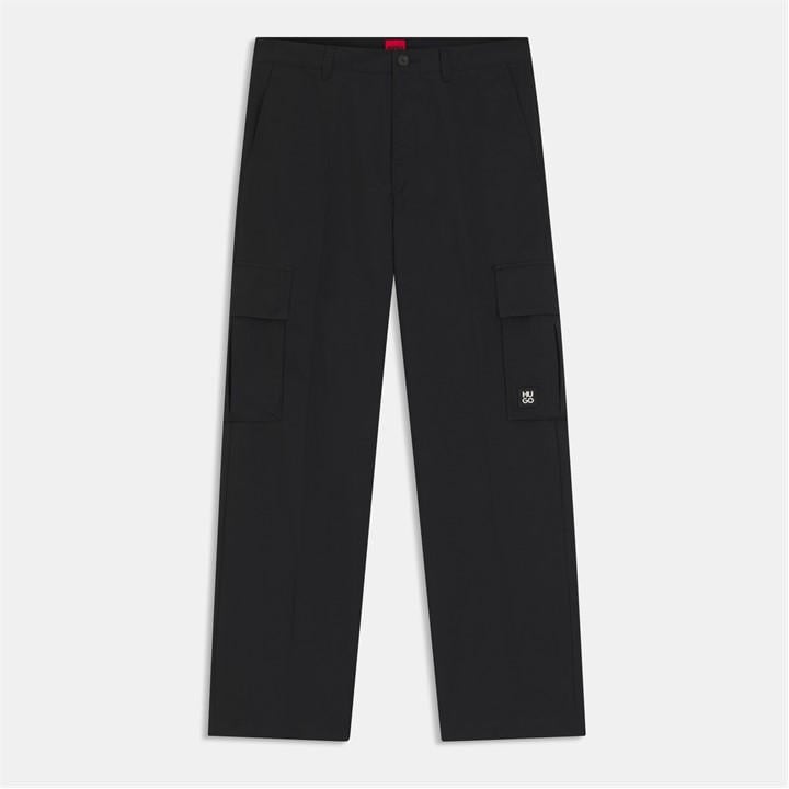 Hugo Men's Black Red Cargo Trousers in Size XL, Sports Direct