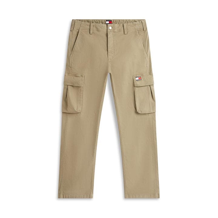 Tommy Jeans Men' Green Otis Canvas Cargo Trousers in Size S, Sports Direct