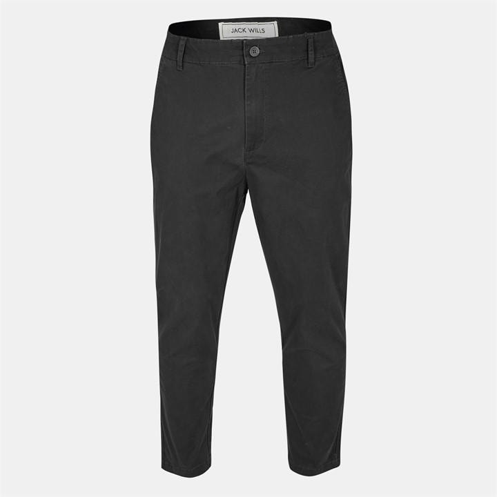 Jack Wills Men's Black Slim Chino Trousers in Size 32 R, Sports Direct