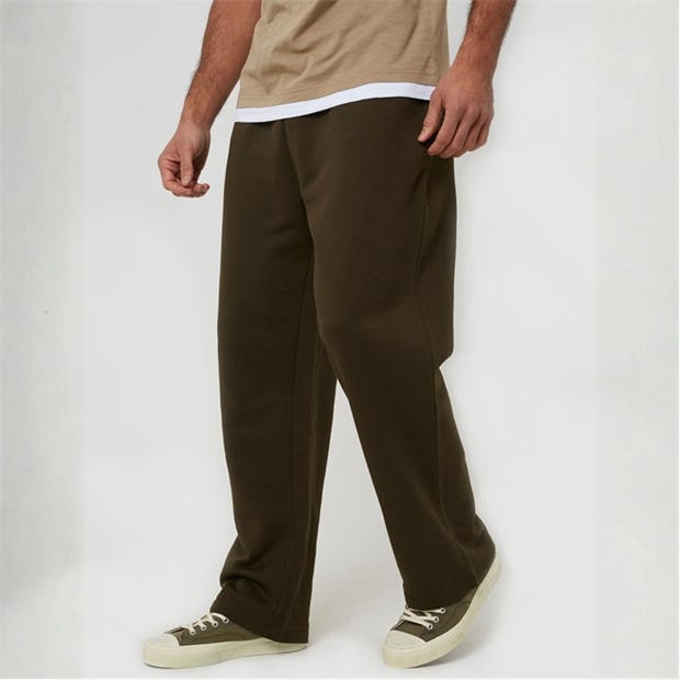Khaki - Brave Soul - BS Wide Leg Joggers with Open Hem
